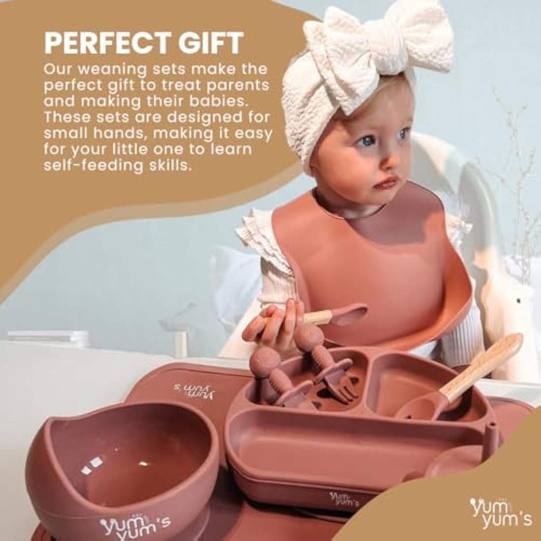 Yum Yum's Baby Weaning Set - 10 Pcs - Pink - Baby&More