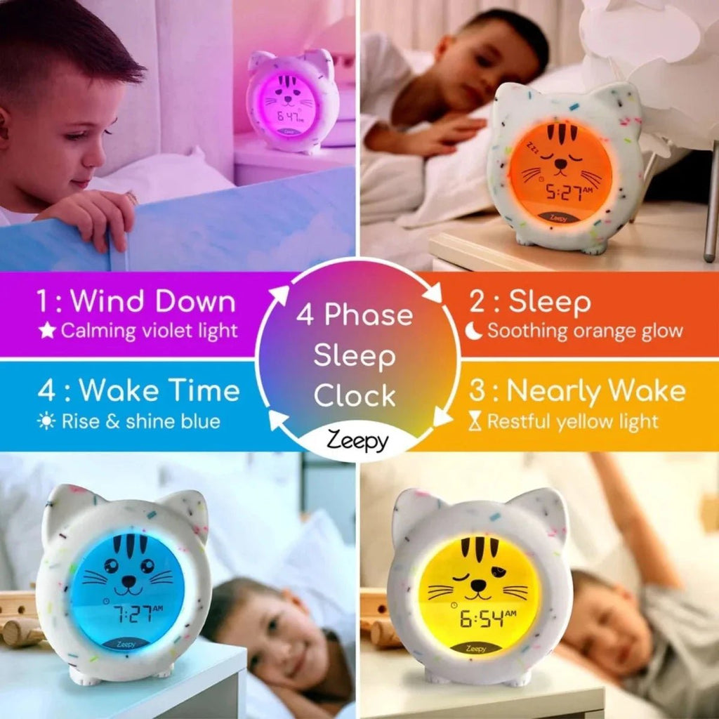 Zeepy Kip the Kitty 4 Phase Sleep Trainer Clock - Baby&More