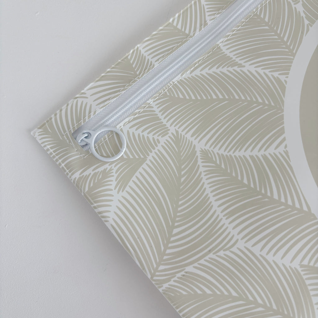Bobbin and Bumble Hospital Bag Organiser Pouches - Unisex Beige Leaf Print