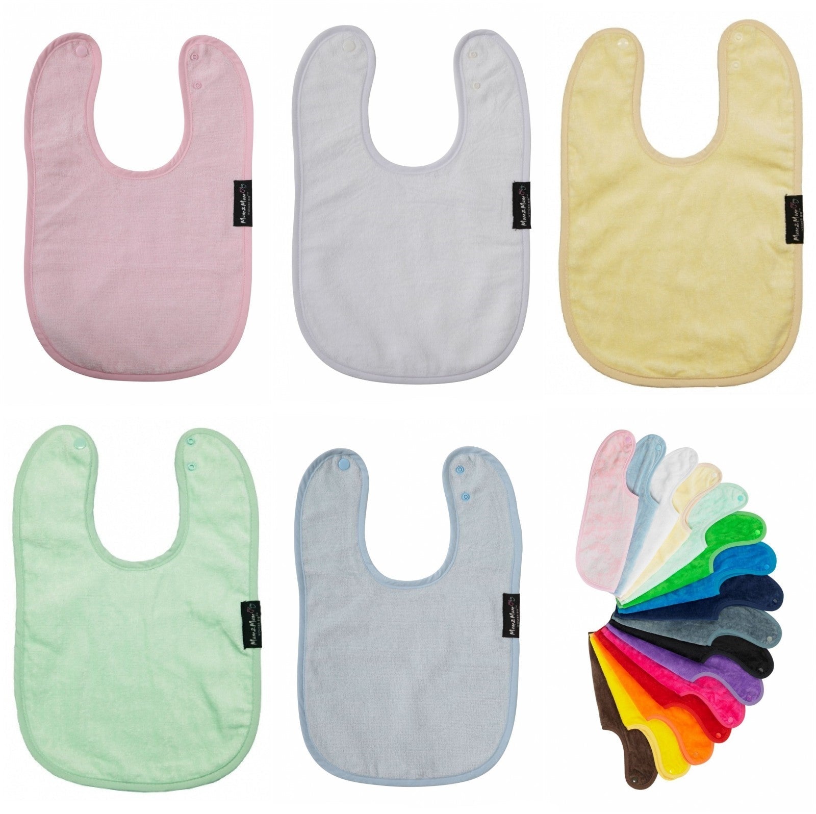 10 PACK - Mum 2 Mum Standard Wonder Bib - ANY COLOURS - Baby&More
