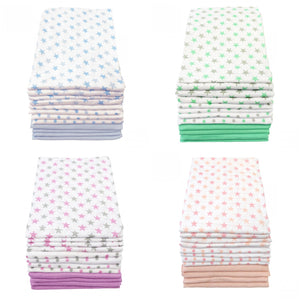 MuslinZ 12 Pack Muslin Squares - Blue / Pink / Violet / Mint