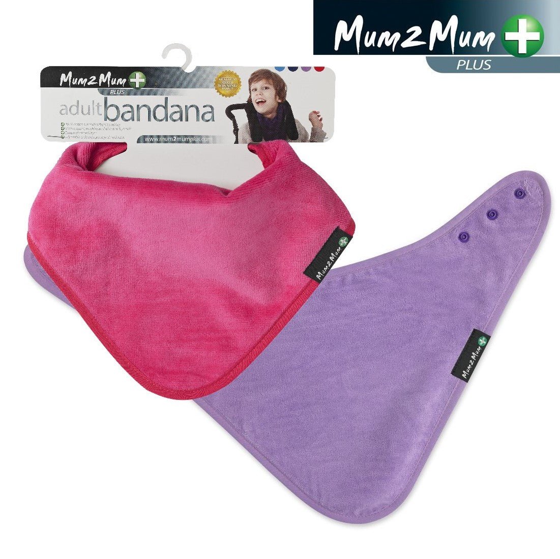 2 PACK - Mum 2 Mum PLUS Adult Disability Dignity Bibs - ANY COLOURS - Baby&More