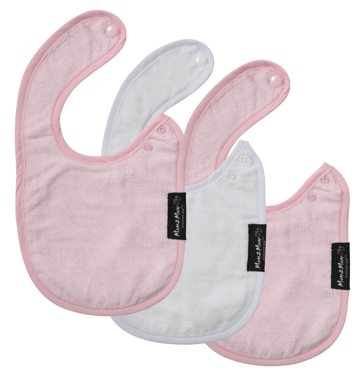 3 PACK - Mum 2 Mum Infant Wonder Bibs - ANY COLOURS - Baby&More