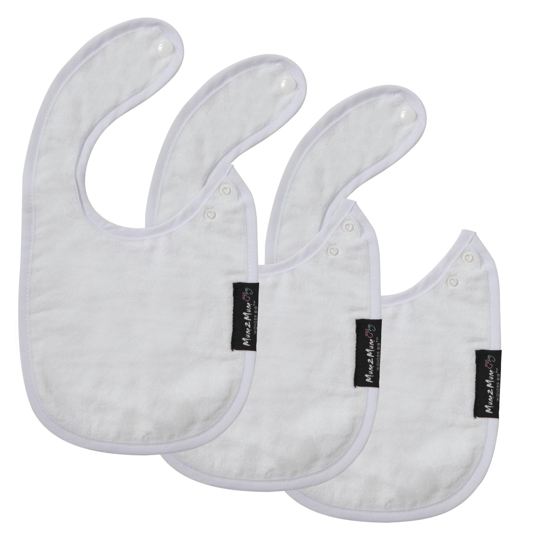 3 PACK - Mum 2 Mum Infant Wonder Bibs - ANY COLOURS - Baby&More