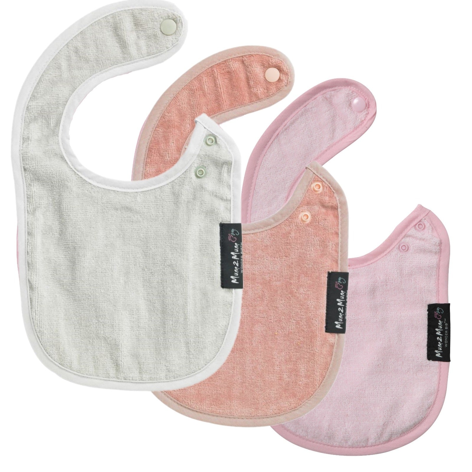 3 PACK - Mum 2 Mum Infant Wonder Bibs - ANY COLOURS - Baby&More