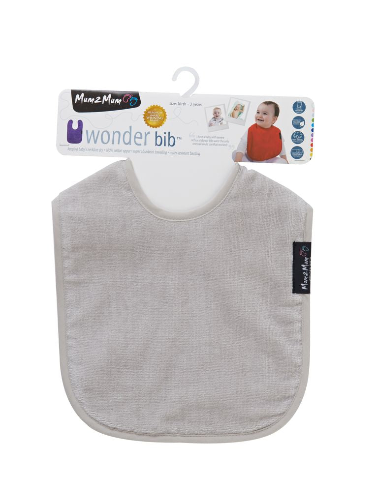 3 PACK - Mum 2 Mum Standard Bibs - Denim / Baby Blue / Stone - Baby&More