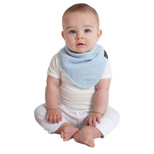 Compre 2 y obtenga 1 a mitad de precio | Paquete de 3 baberos para bebé estilo bandana Mum 2 Mum - Denim, azul bebé y piedra 