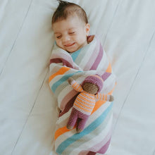 Handmade Baby Blanket - Autumn Stripe