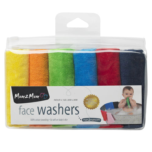 face Washers Reusable Cloths Bright Colours