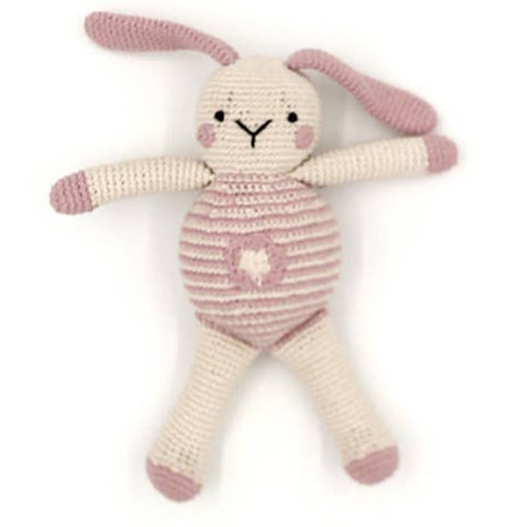 Bunny Toy - Dusty Pink with Flower Motif