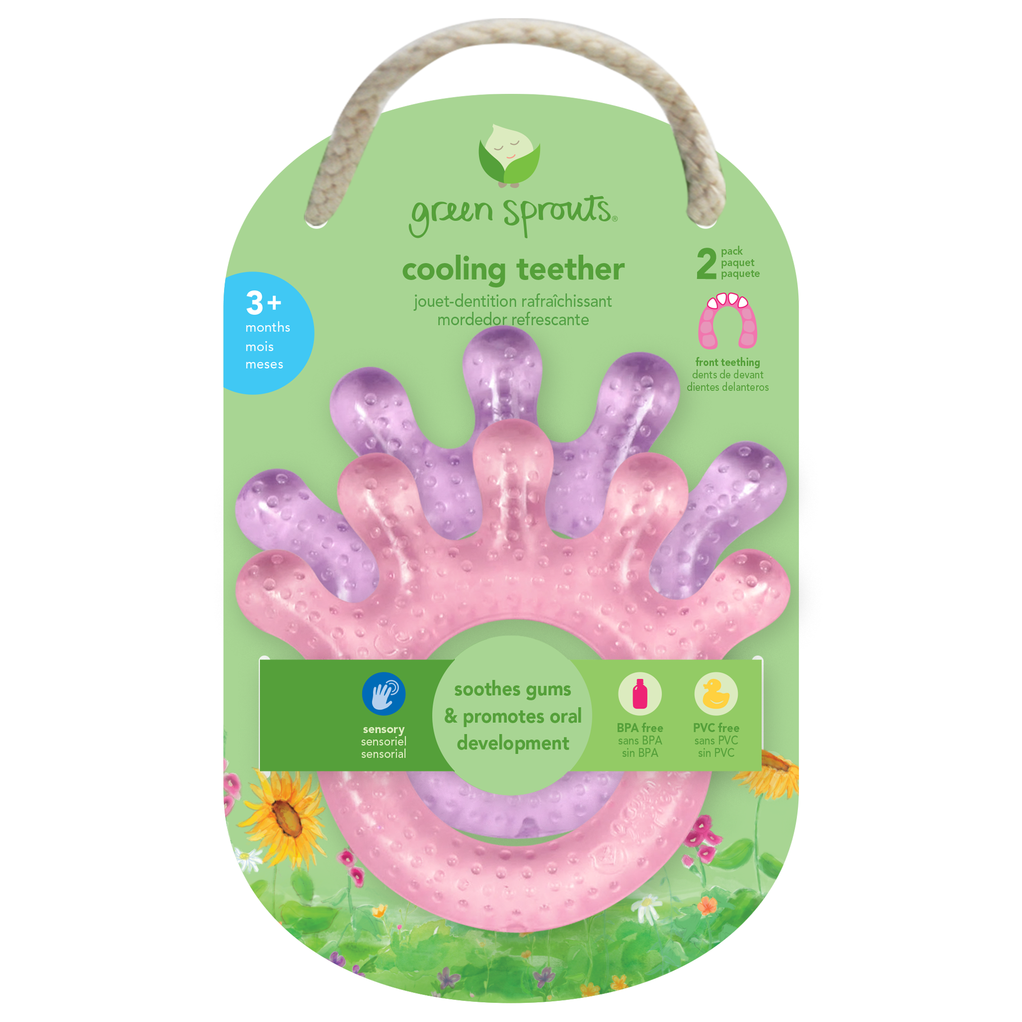 Cooling Teether - Two Pack - Pink & Purple / Blue & Green