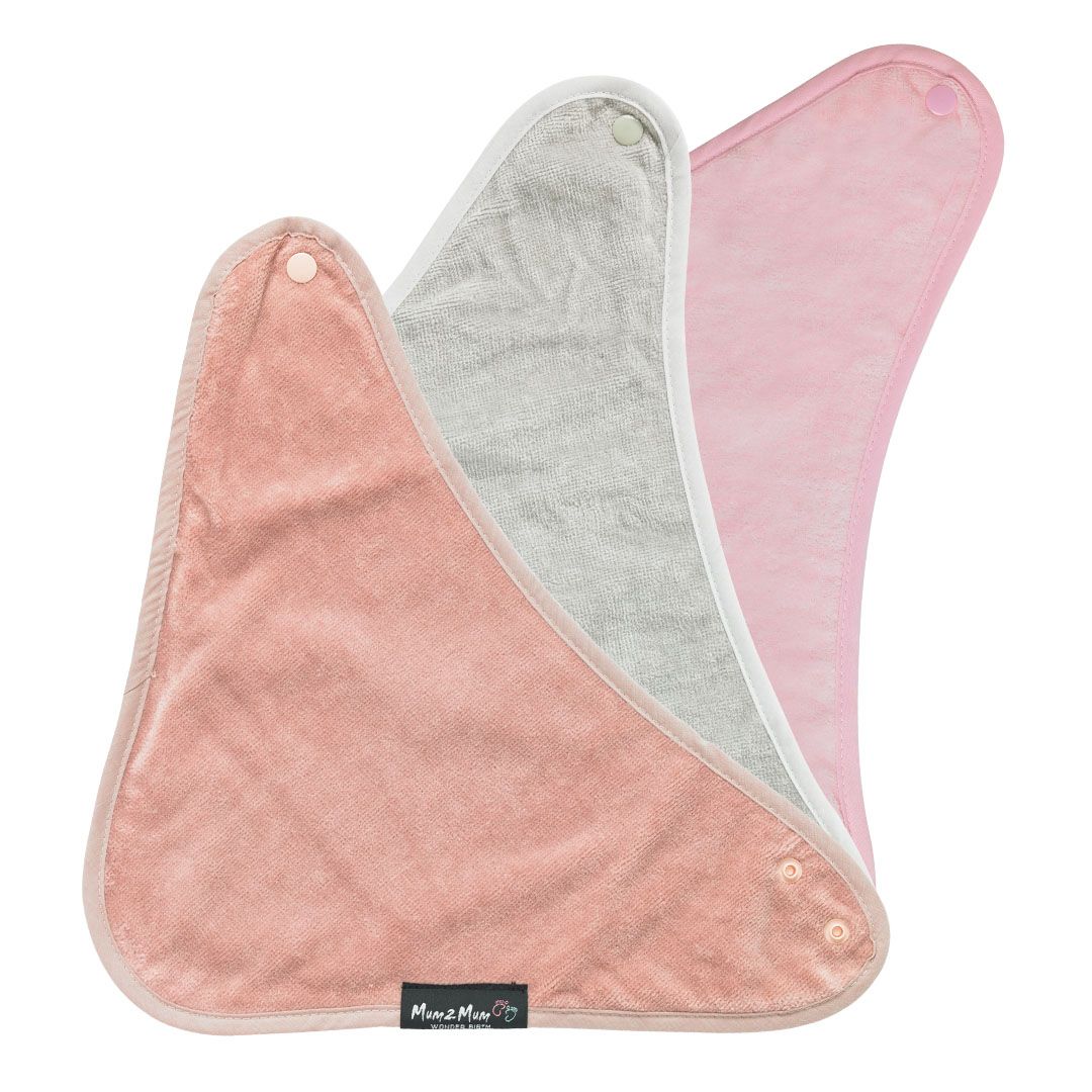 3 PACK - Mum 2 Mum Bandana Style Baby Bibs - ANY COLOURS