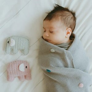 Organic Elephant Rattle, Pink