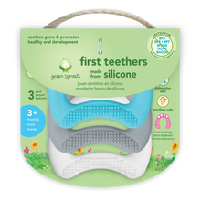 First Teether - Three Pack - White, Grey and Aqua / Pink