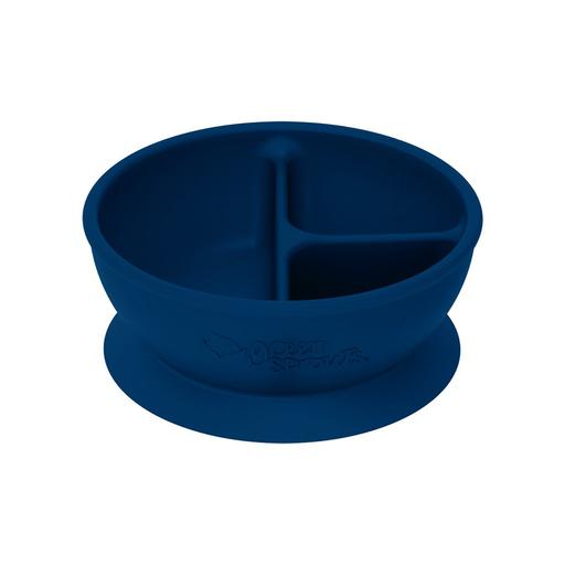 Bol d'apprentissage en silicone rose, vert, bleu marine ou aqua