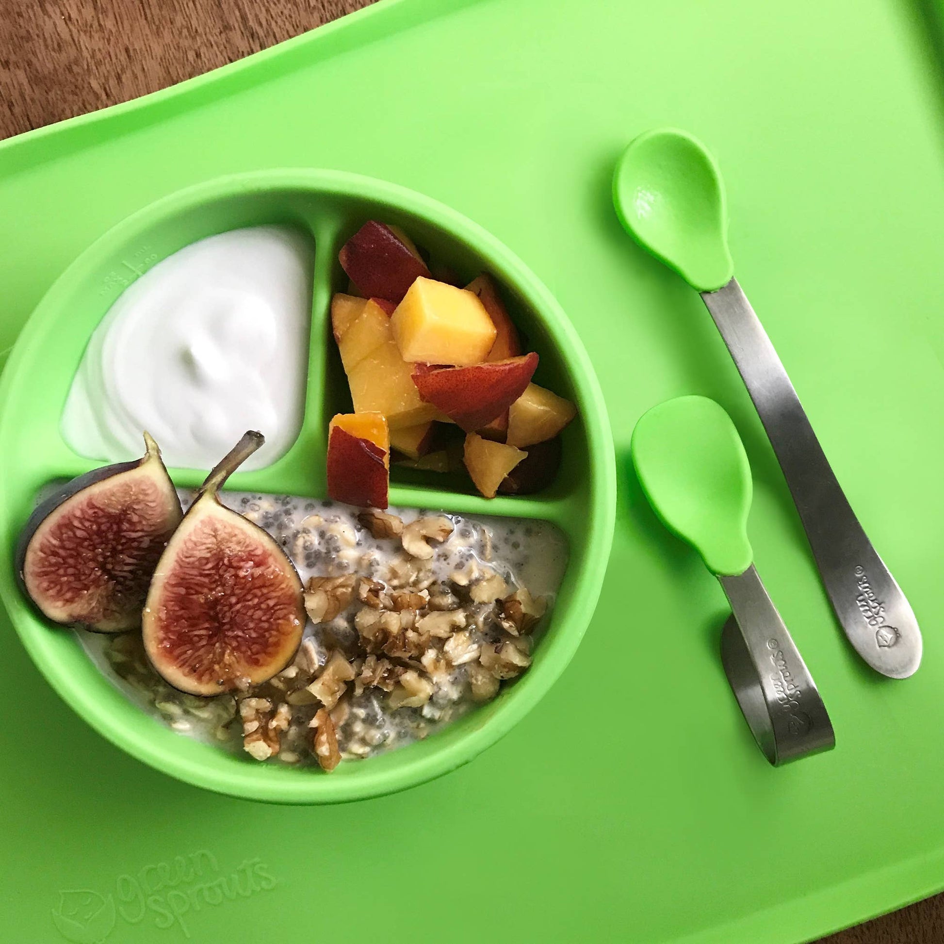 Learning Bowl made from Silicone in Pink, Green, Navy Blue or Aqua