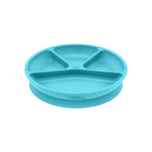 Assiette d'apprentissage en silicone rose, vert, bleu marine ou aqua