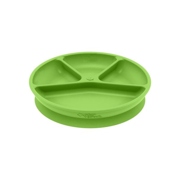 Learning Plate made from Silicone in Pink, Green or Aqua