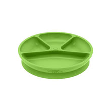 Assiette d'apprentissage en silicone rose, vert, bleu marine ou aqua