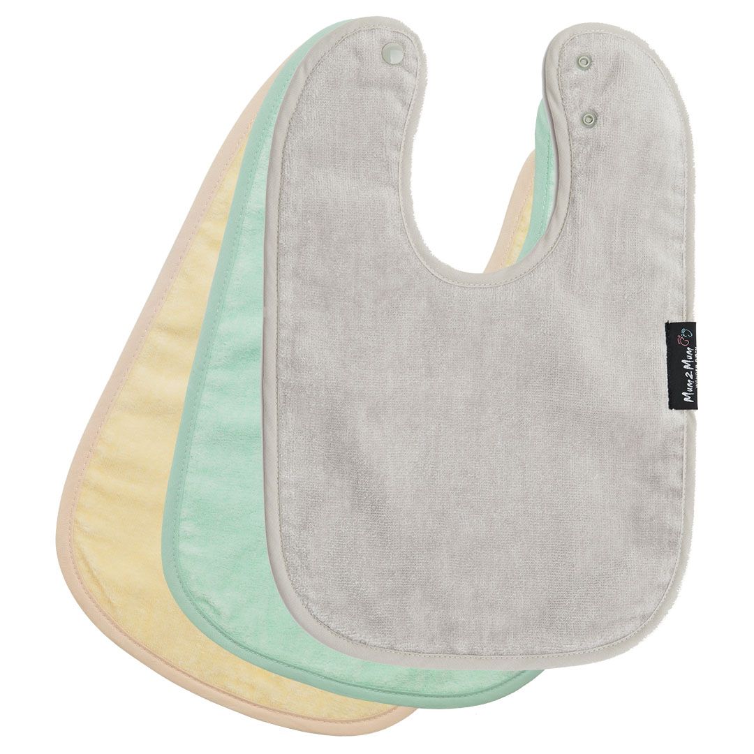 3 PACK - Mum 2 Mum Standard Wonder Bibs - ANY COLOURS