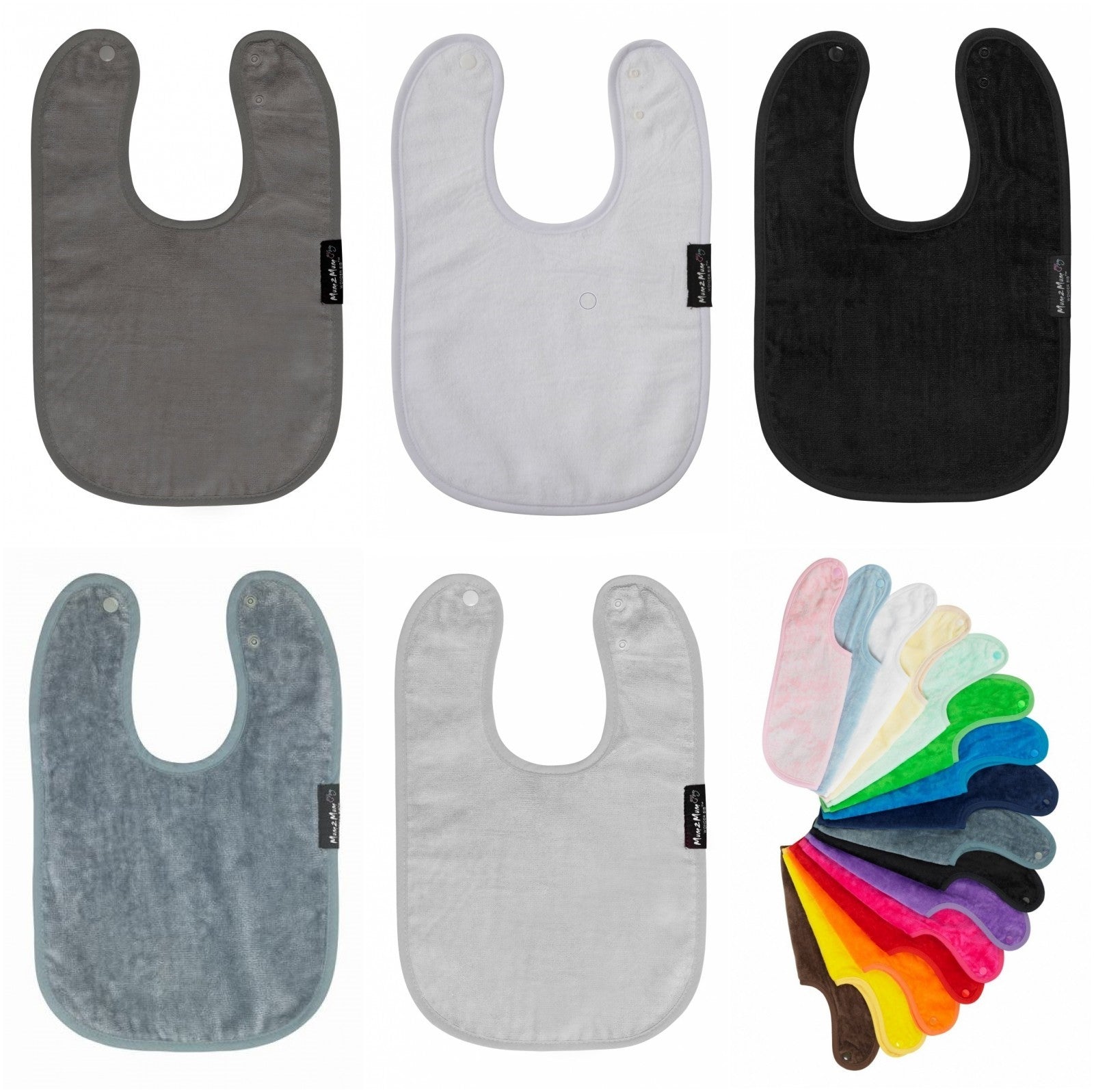 5 PACK - Mum 2 Mum Standard Wonder Bib - ANY COLOURS