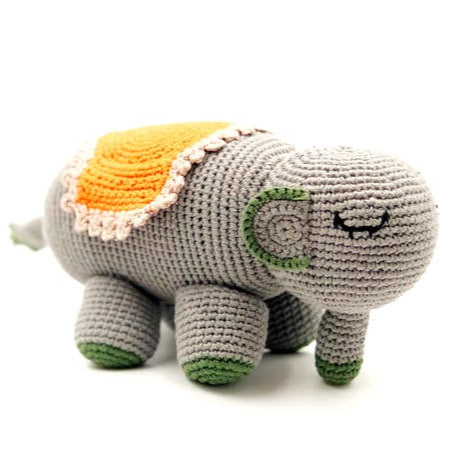 Grand hochet éléphant bio gris