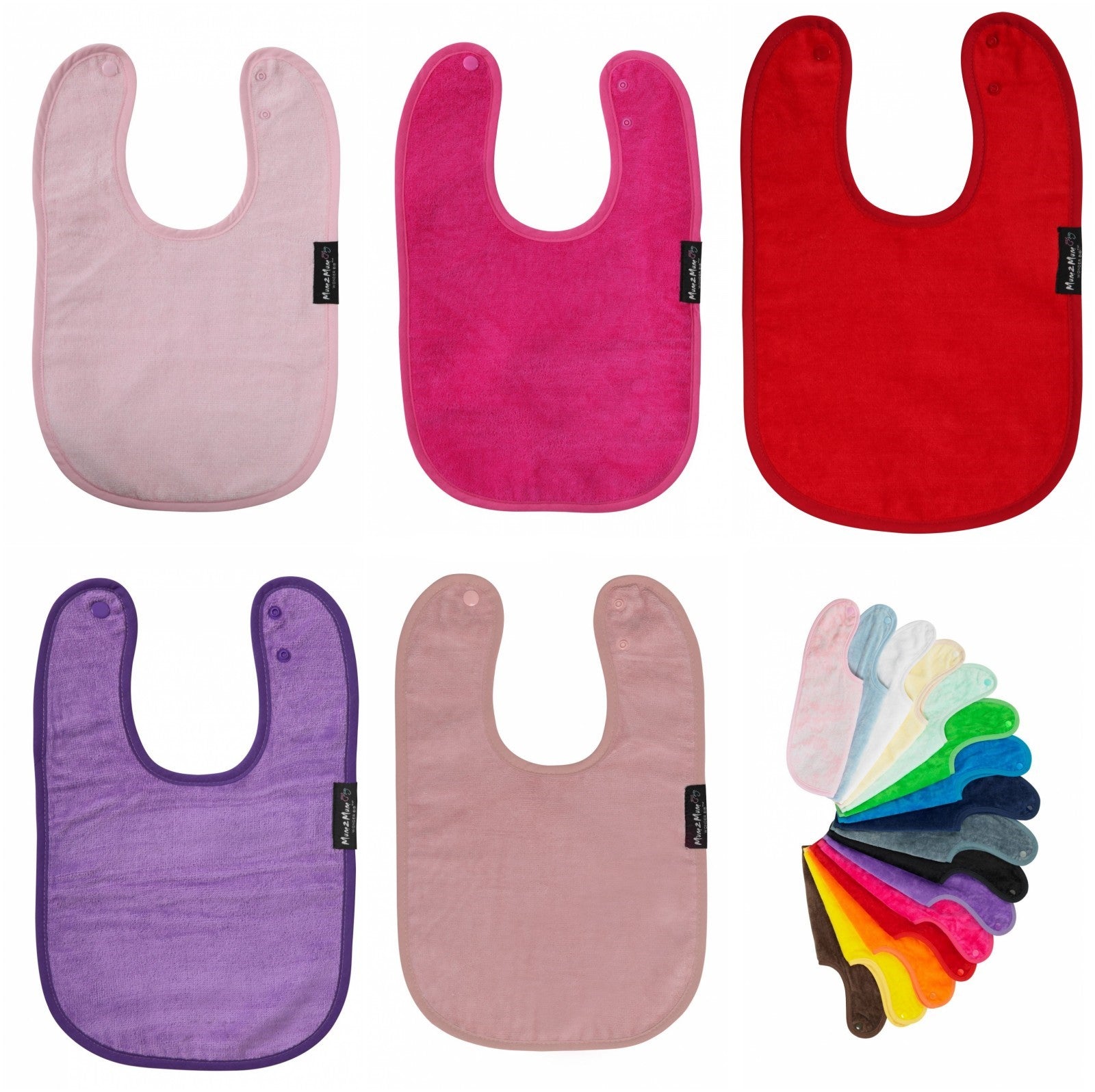 5 PACK - Mum 2 Mum Standard Wonder Bib - ANY COLOURS