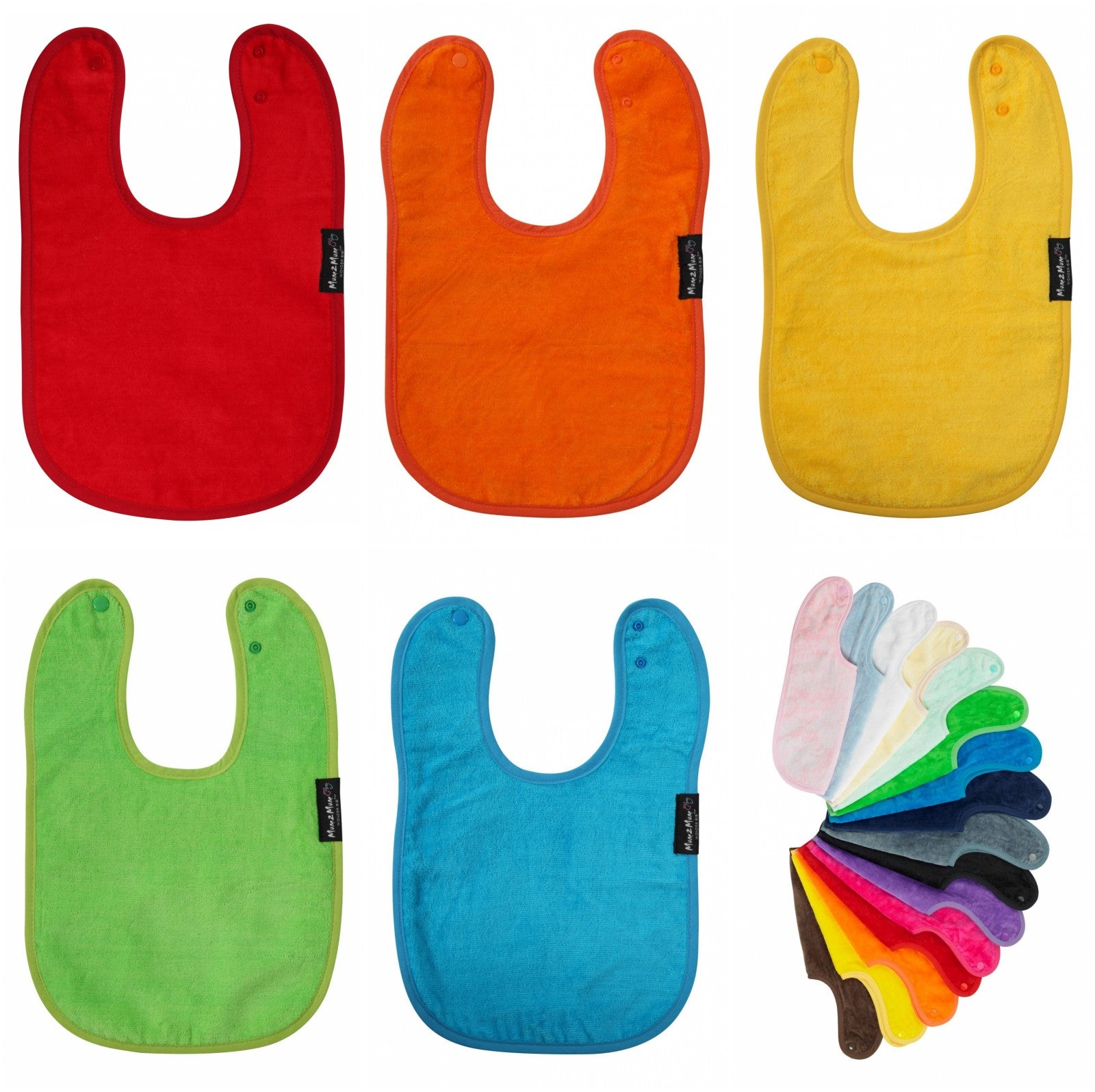 5 PACK - Mum 2 Mum Standard Wonder Bib - ANY COLOURS