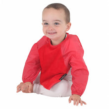 2 x Mum 2 Mum Long Sleeved Wonder Bibs Weaning in Lime / Red