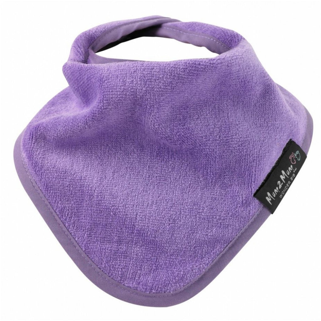 Bandana Wonder Bib Purple Worn