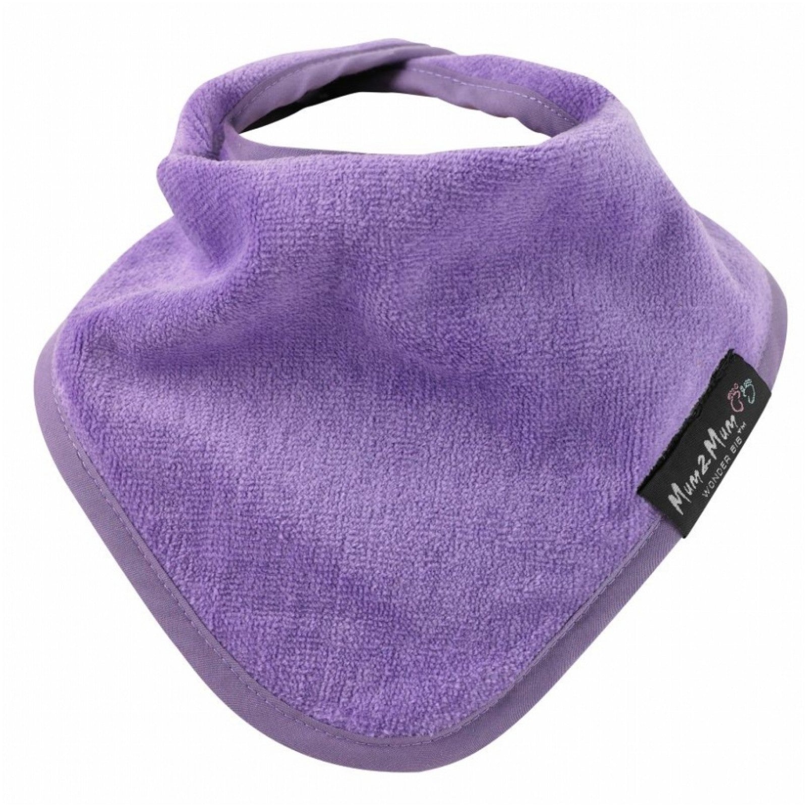 Bandana Wonder Bib Purple Worn