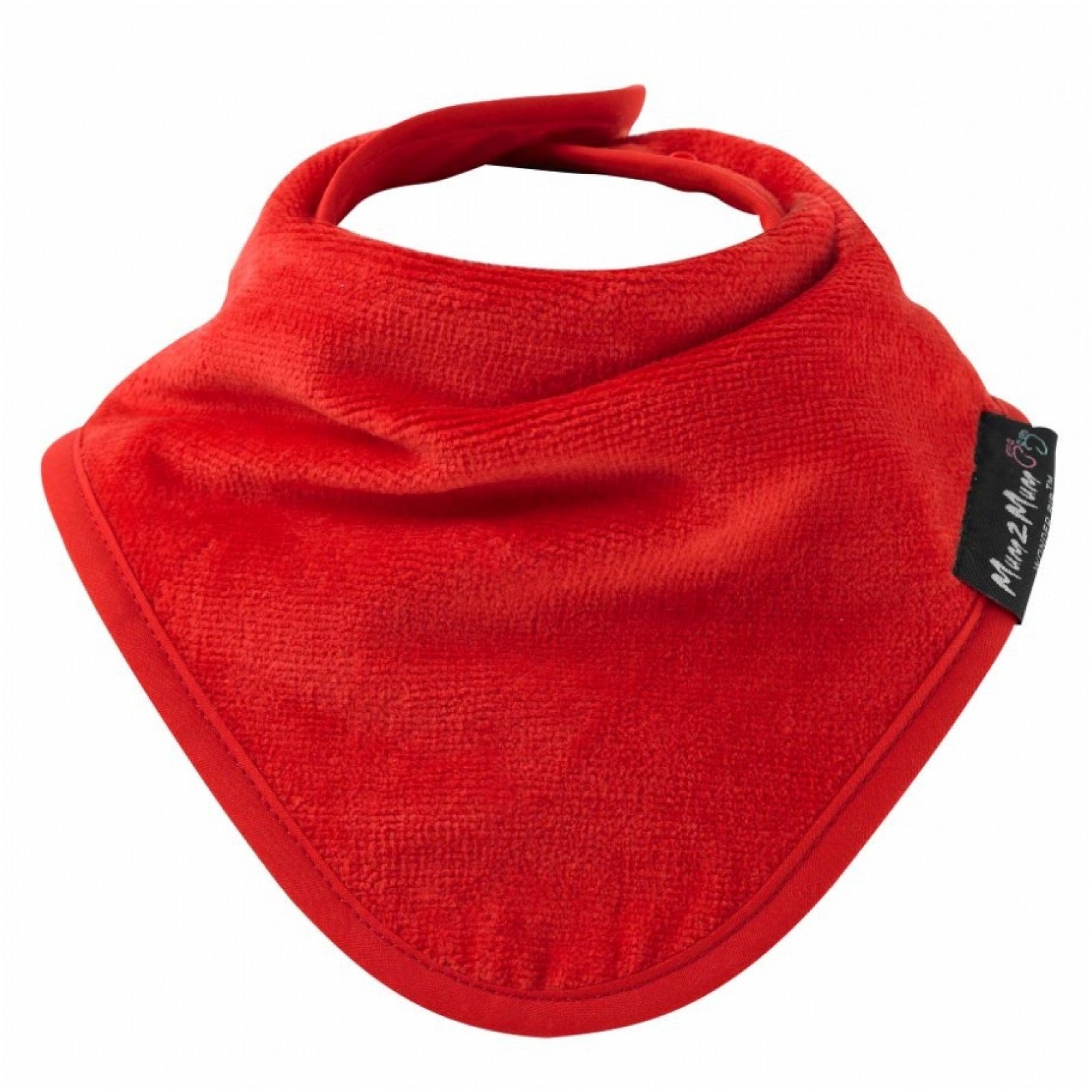 Bandana Wonder Bib Red Worn
