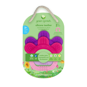 Silicone Teether - Two Pack - Aqua & Yellow / Blue & Green / Pink & Purple