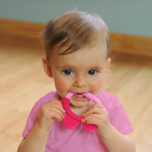 Silicone Teether - Two Pack - Aqua & Yellow / Blue & Green / Pink & Purple