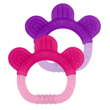 Silicone Teether - Two Pack - Aqua & Yellow / Blue & Green / Pink & Purple