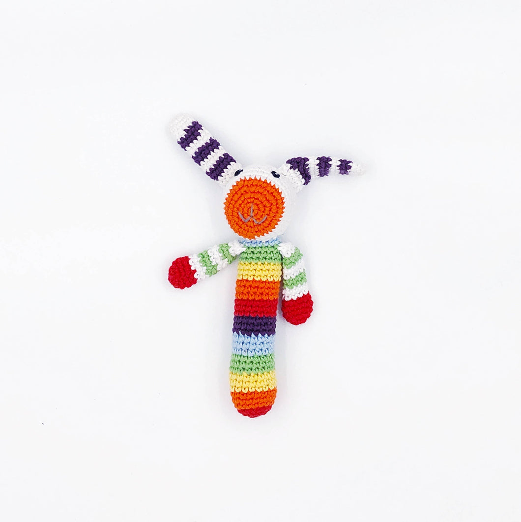 Bunny Stick Rattle Multi-colour