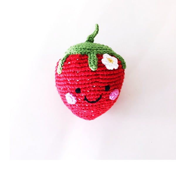 Hochet amical aux fraises