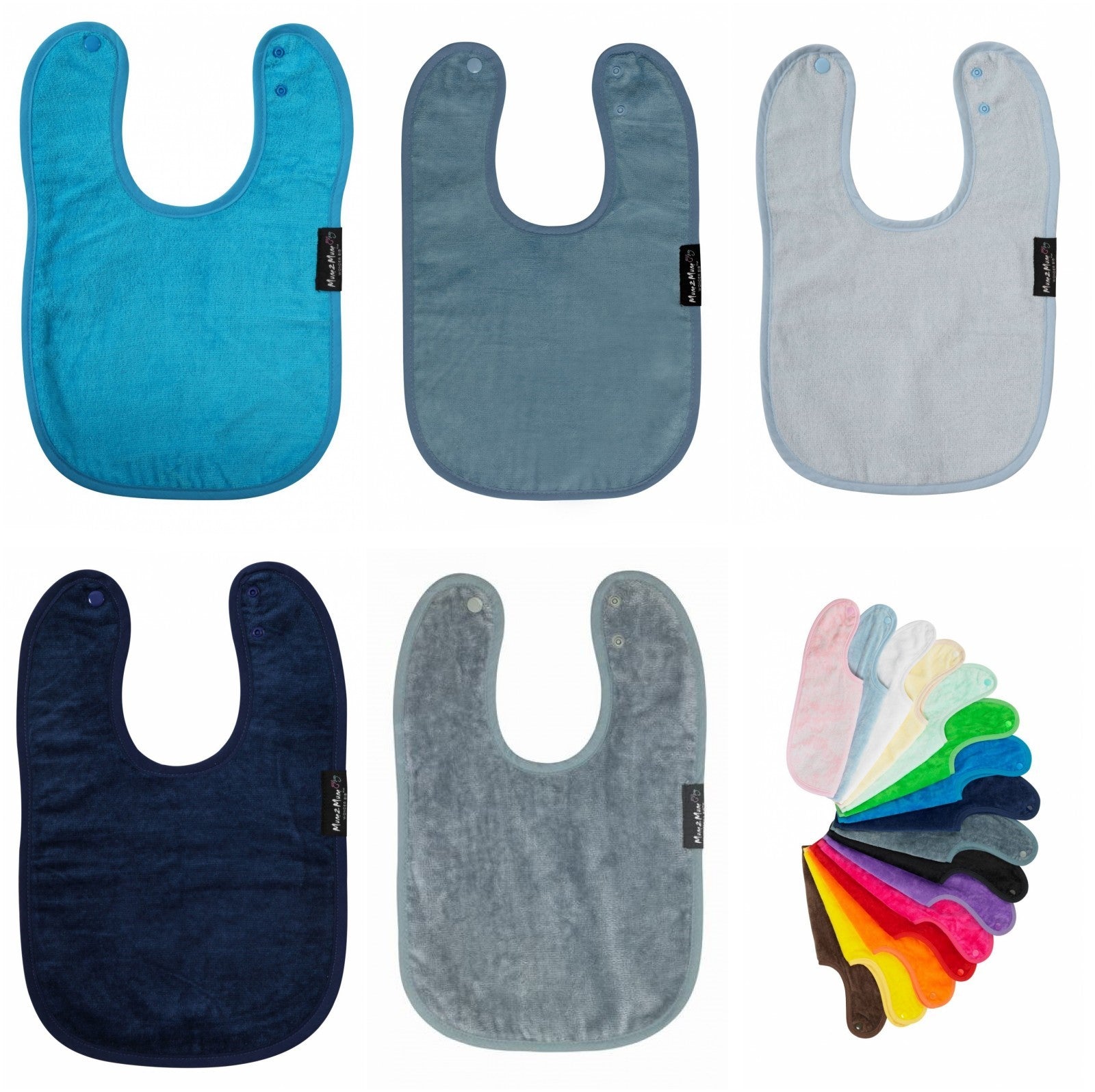 5 PACK - Mum 2 Mum Standard Wonder Bib - ANY COLOURS