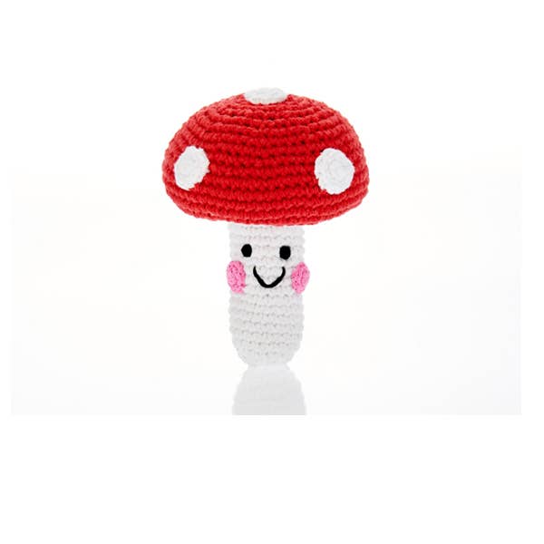 Friendly Toadstool Rattle Red