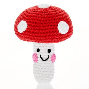 Friendly Toadstool Rattle Red