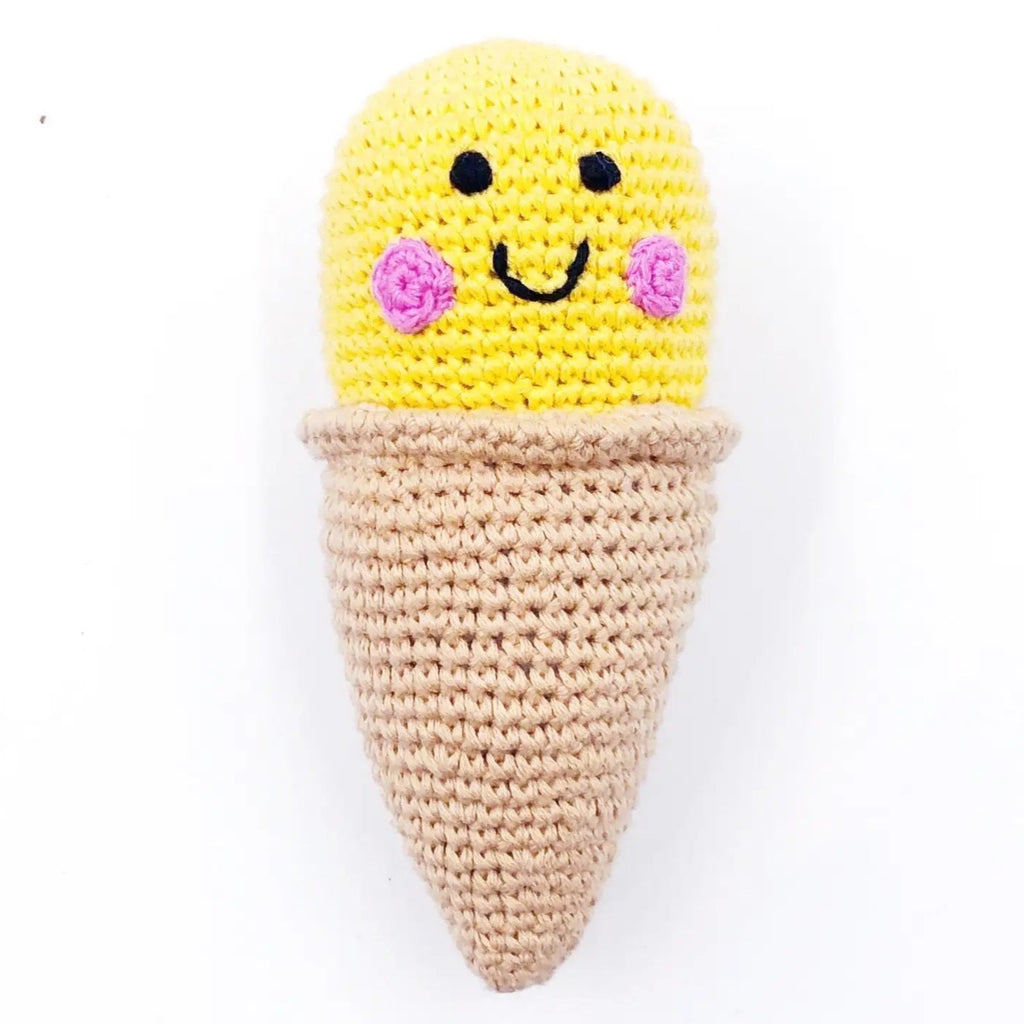 Friendly Vanilla Ice Cream Rattle