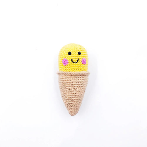 Friendly Ice Cream Rattle Toy Vanilla