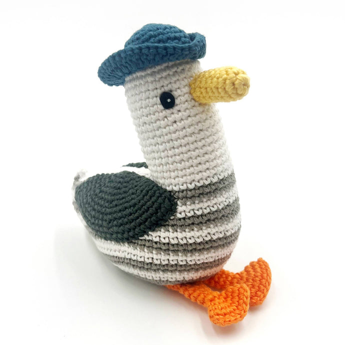 Crochet fait à la main Fairtrade Seagull Hochet