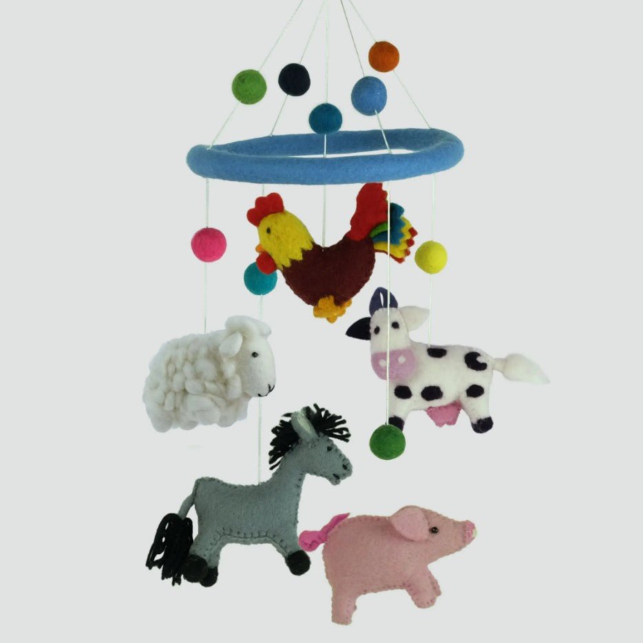 Fairtrade Felt Nursery Mobile - Barnyard Buddies - Baby&More