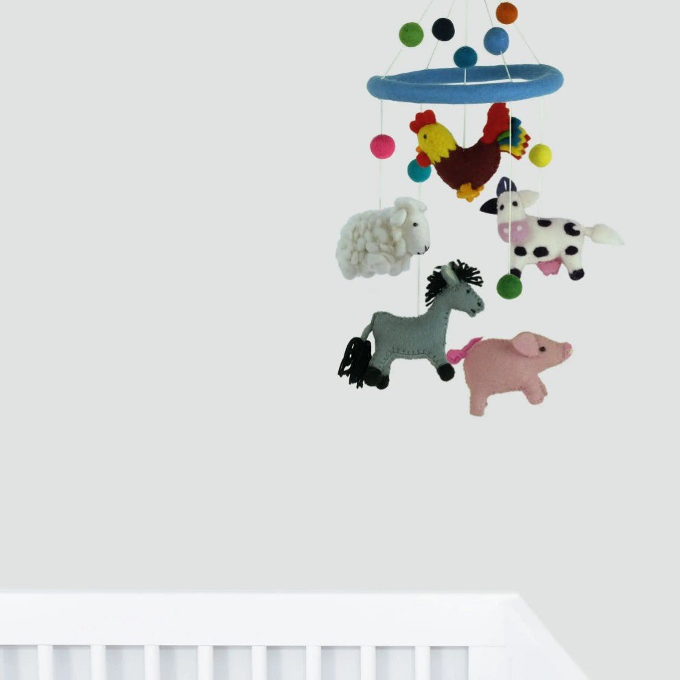 Fairtrade Felt Nursery Mobile - Barnyard Buddies - Baby&More