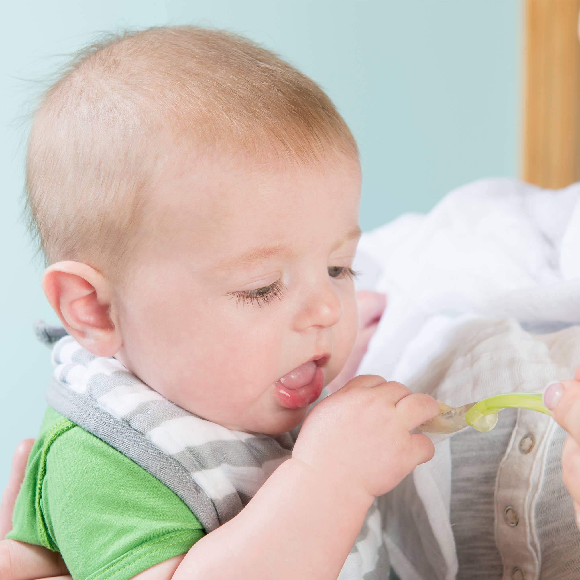Feeding Spoons Set of Two - Pink & Green - Baby&More