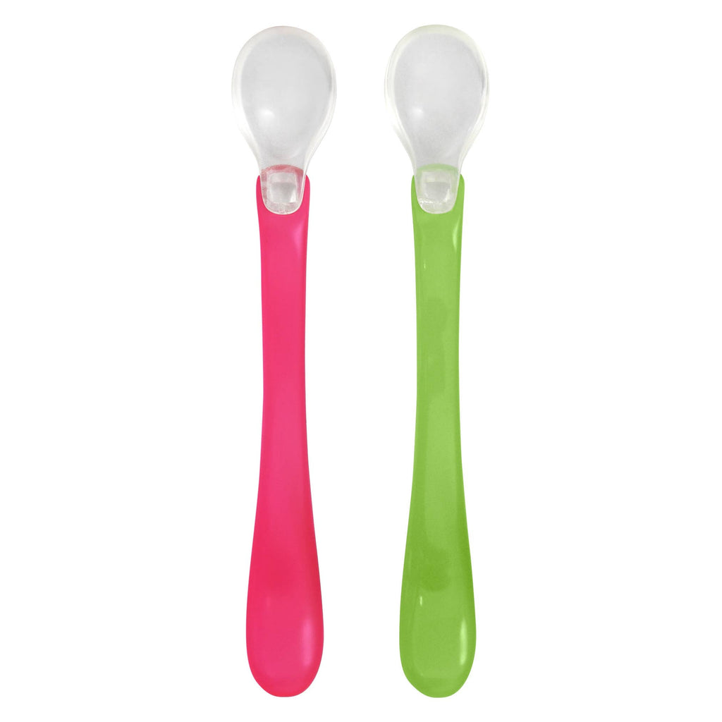 Feeding Spoons Set of Two - Pink & Green - Baby&More