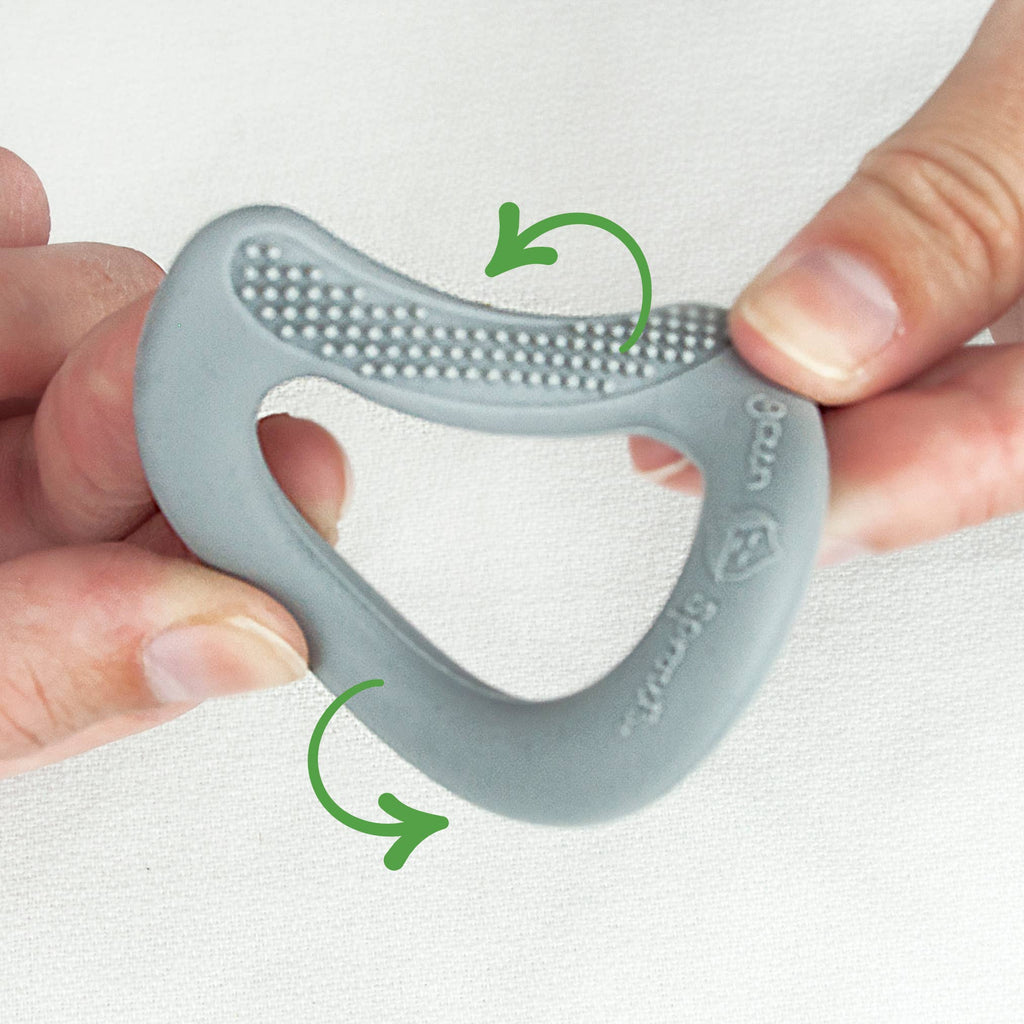 First Teether - Three Pack - White, Grey and Aqua / Pink - Baby&More