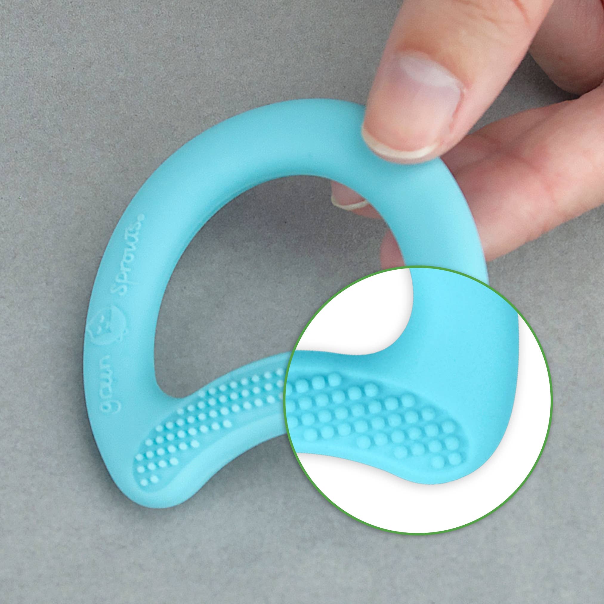 First Teether - Three Pack - White, Grey and Aqua / Pink - Baby&More