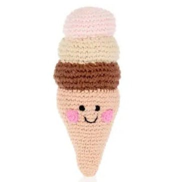 Friendly Neapolitan Ice Cream Rattle - Baby&More